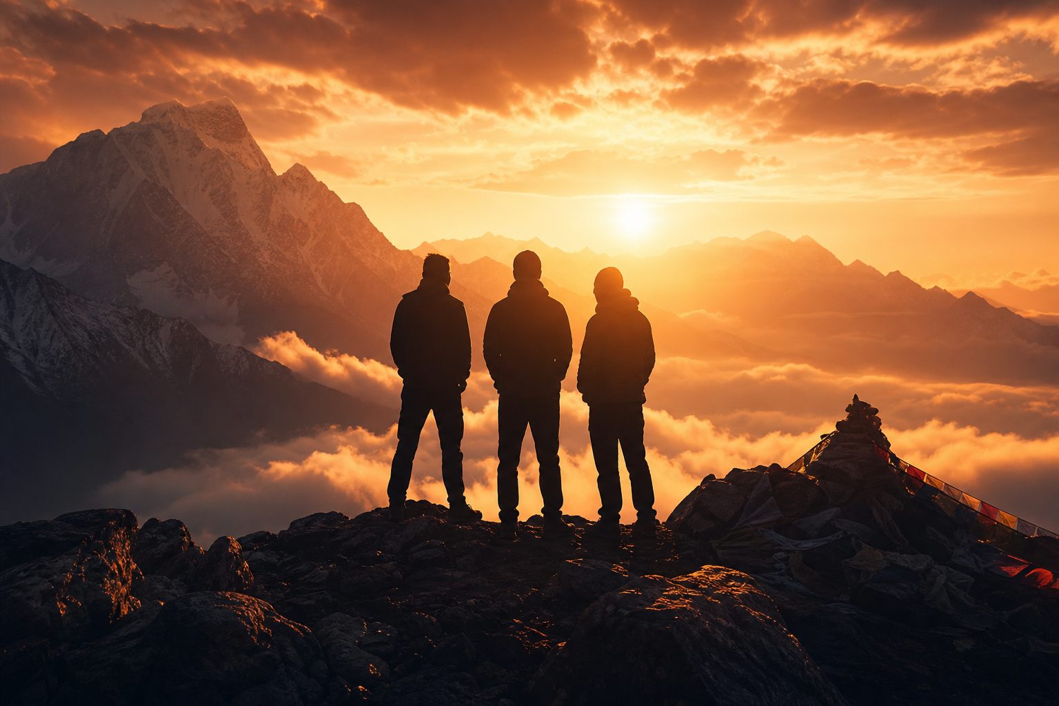 The three founders on Hatu Peak